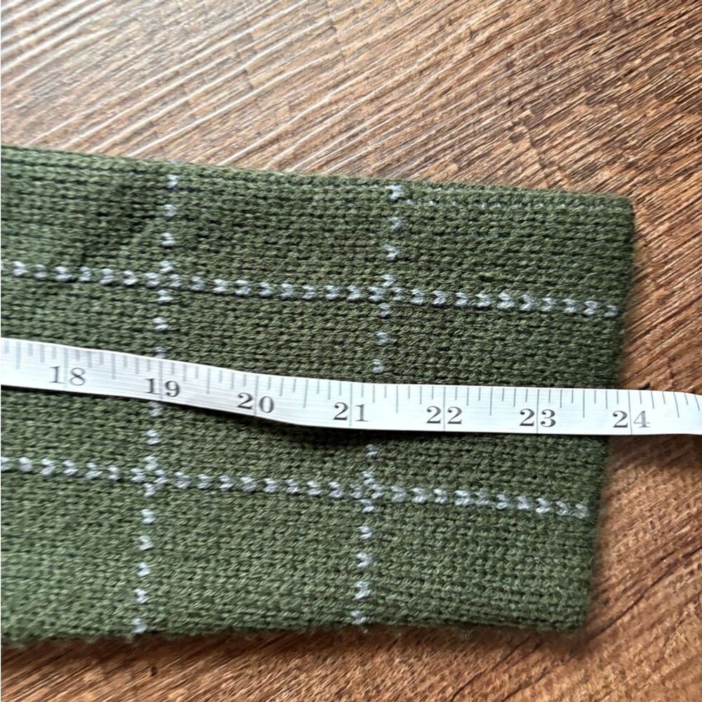 Anthropologie green window pane long line open cardigan sweater Oliver by Escio - Picture 14 of 15